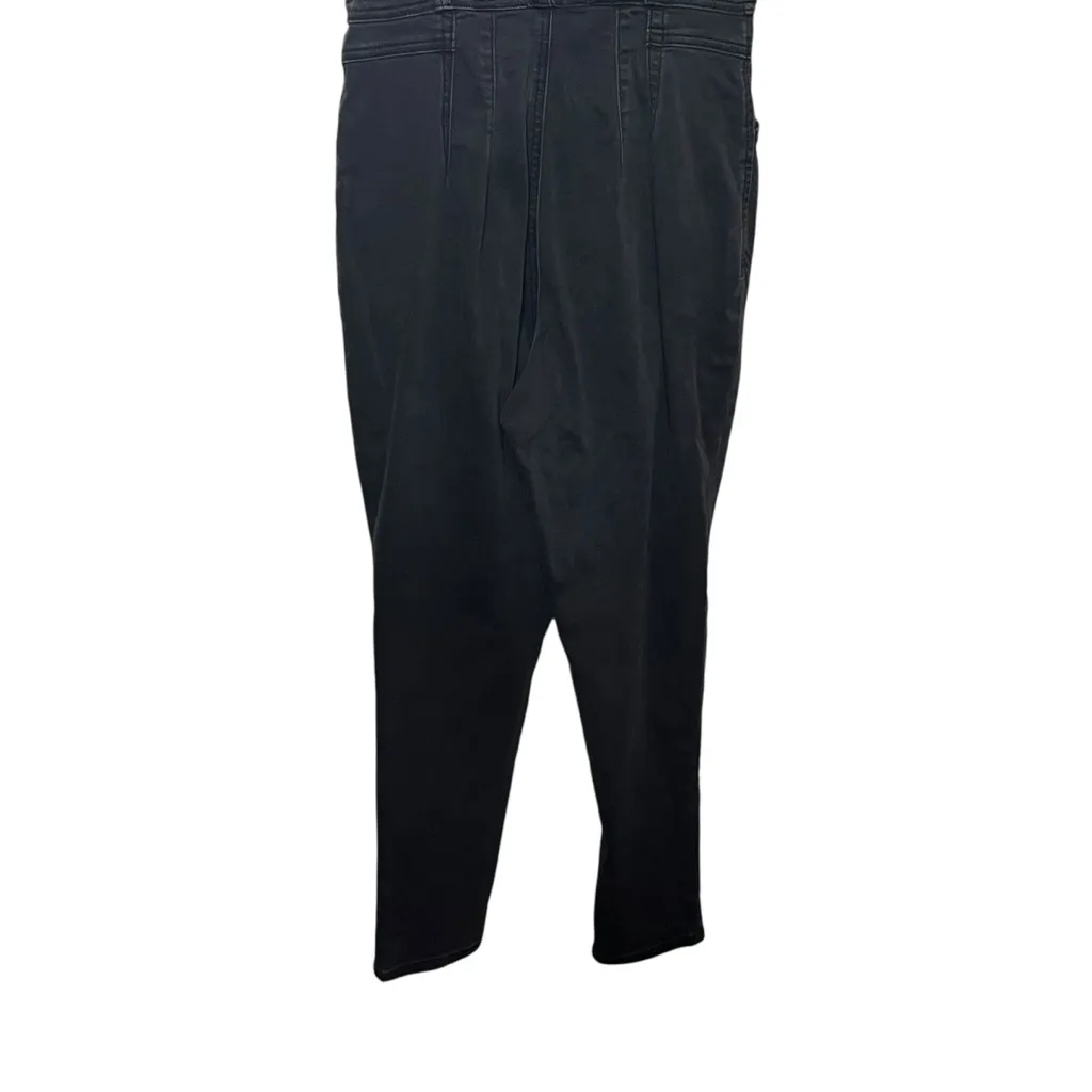 Free People We The Free Selena Jumpsuit Small Black Denim Zip Short Sleeve Slim - Image 7