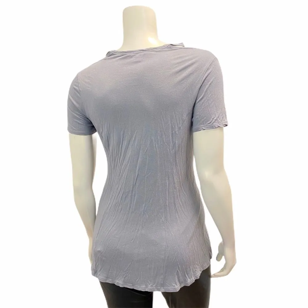 Y2K Women’s Large JUICY COUTURE Gray V Neck Blouse - Image 3