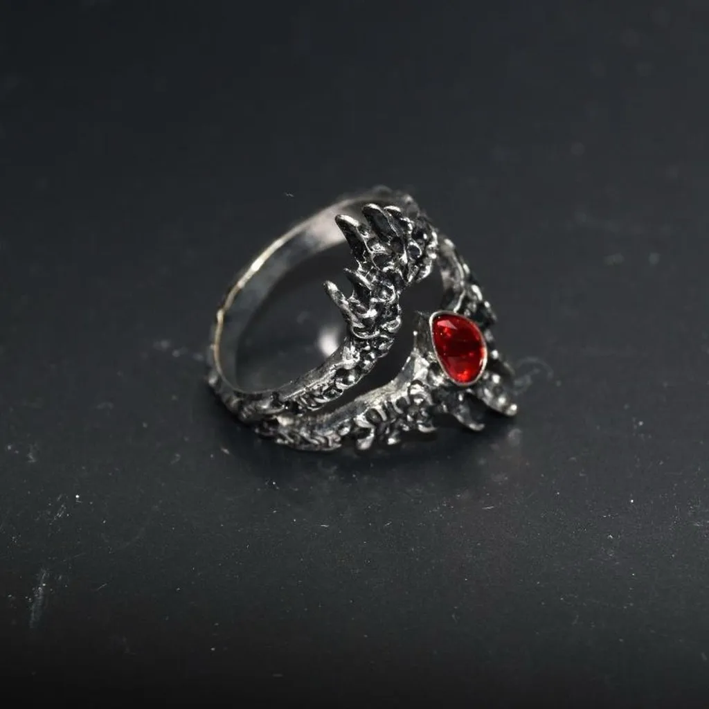 Medieval Ring with Stalagmites Silver - Image 2