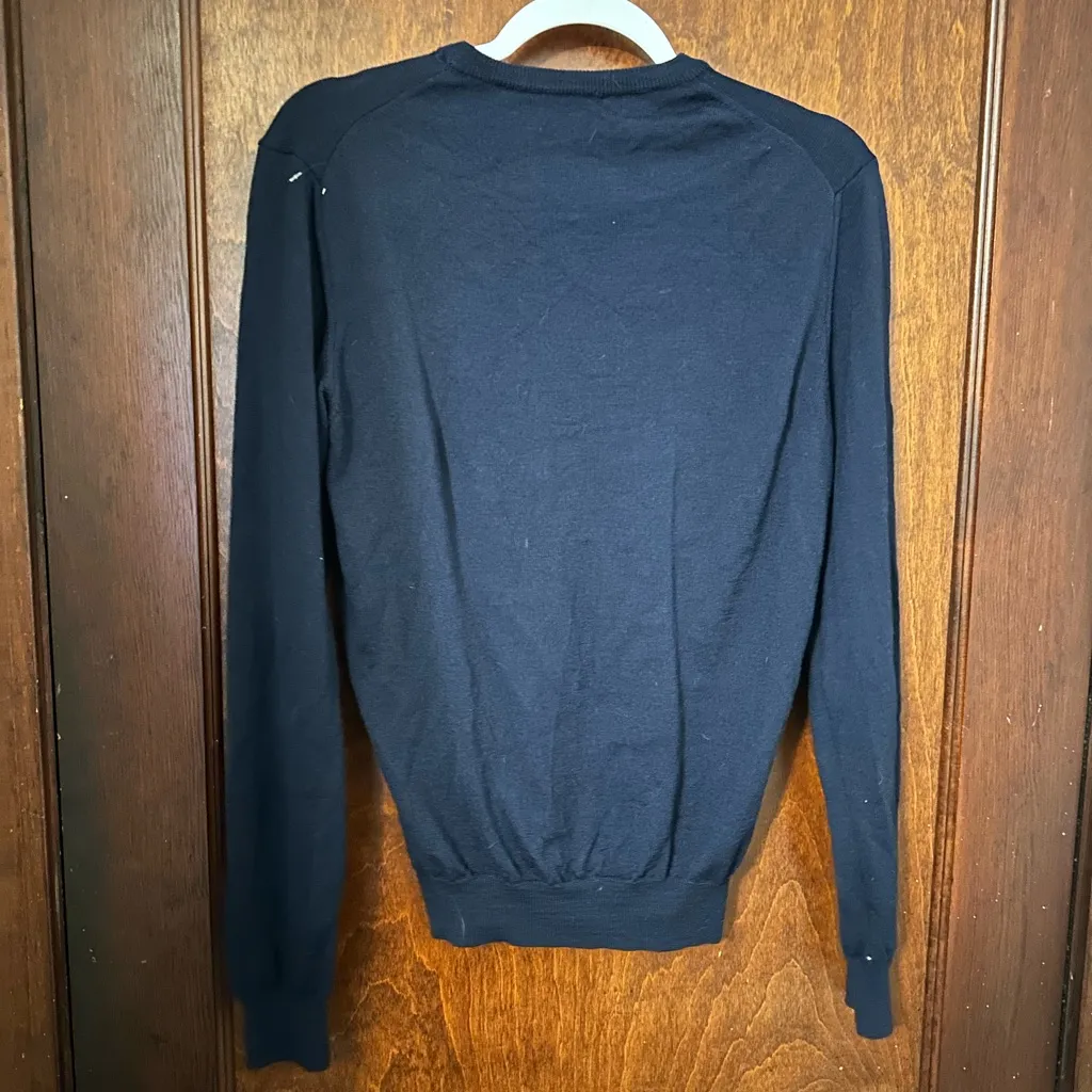 Octobre Editions Navy Blue Wool Sweater Size S - Image 3