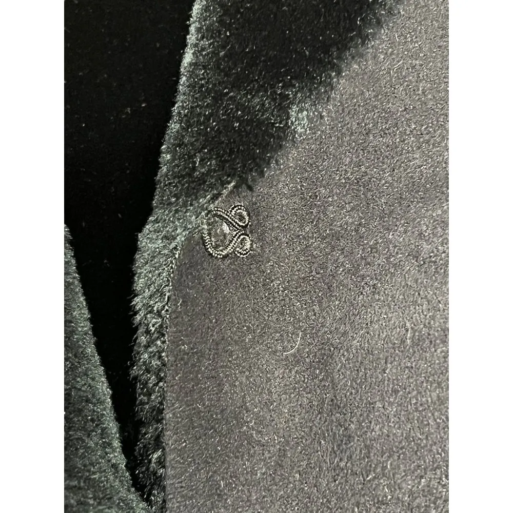 Lauren Black Label Vest 100% polyester Fuzzy Inside Hook Eye Clasp Faux Suede Sz - Image 3