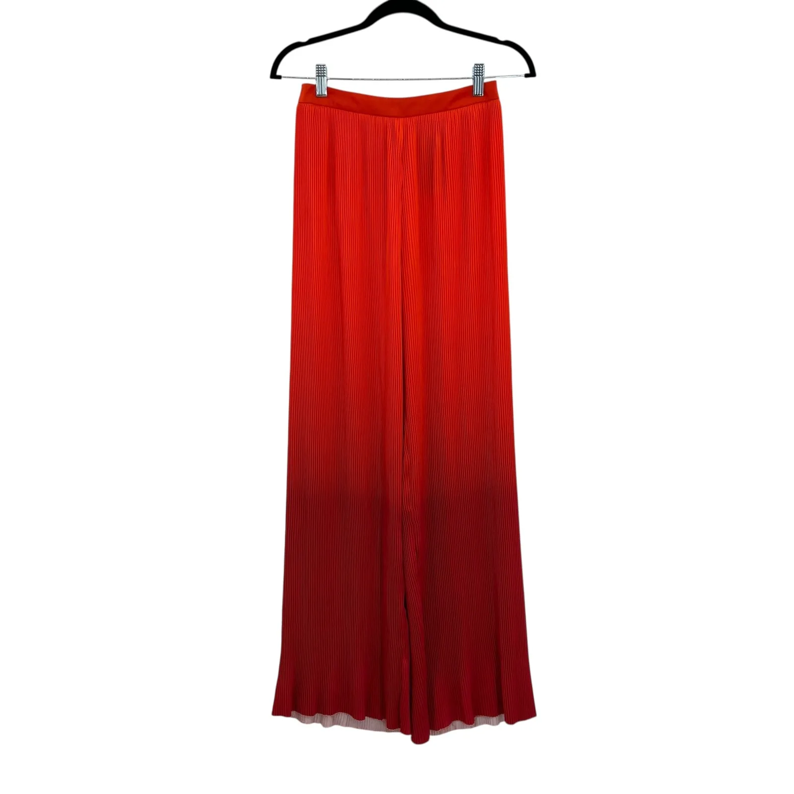 Andrea Iyamah‎ Atti Ombre Plisse Two-Piece Set Straight-Leg Pants Top Red Small - Image 13