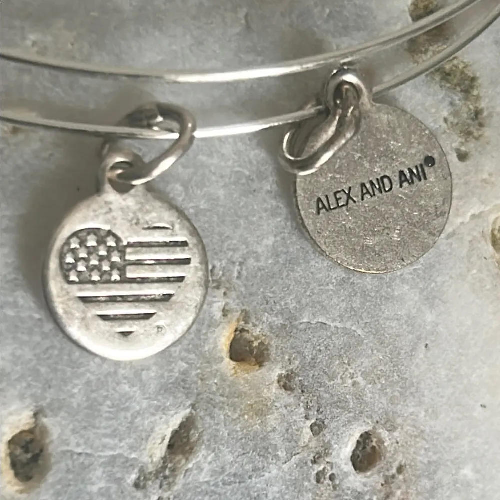 Alex and Ani + Energy Silver Tone Beaded Bangle Bracelet Timeless Design - Image 2