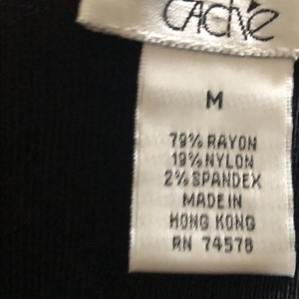 VTG  Black Dressy Sweater LS Zip Sleeve Sz. M Classy Elegant Dressy Work - Image 5