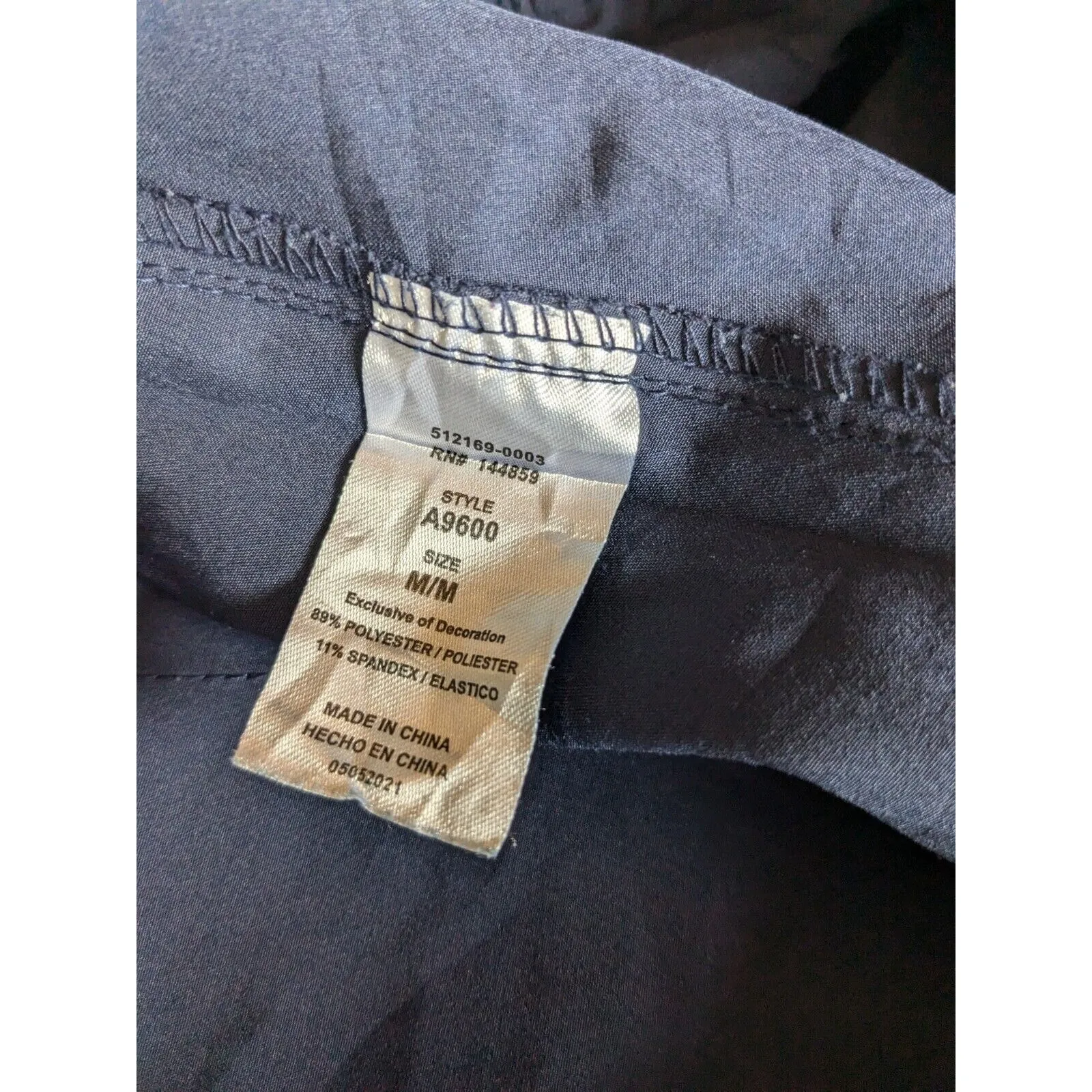 Adar Women’s Scrub Pants Medical Uniform Athletic Jogger Navy Zip Sz M Blue Size M - Image 9