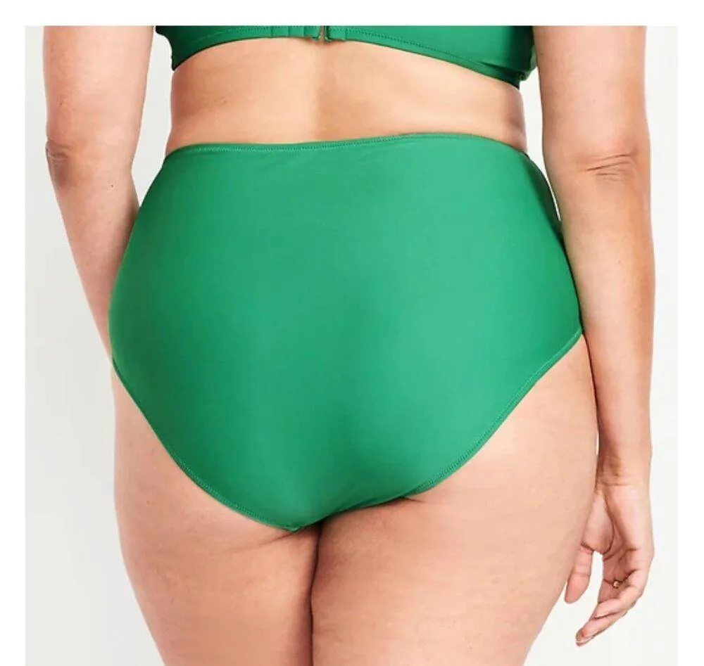 Old Navy High-Waisted Bikini Swim Bottoms in Green Mangrove Size 3X NWT - Image 2