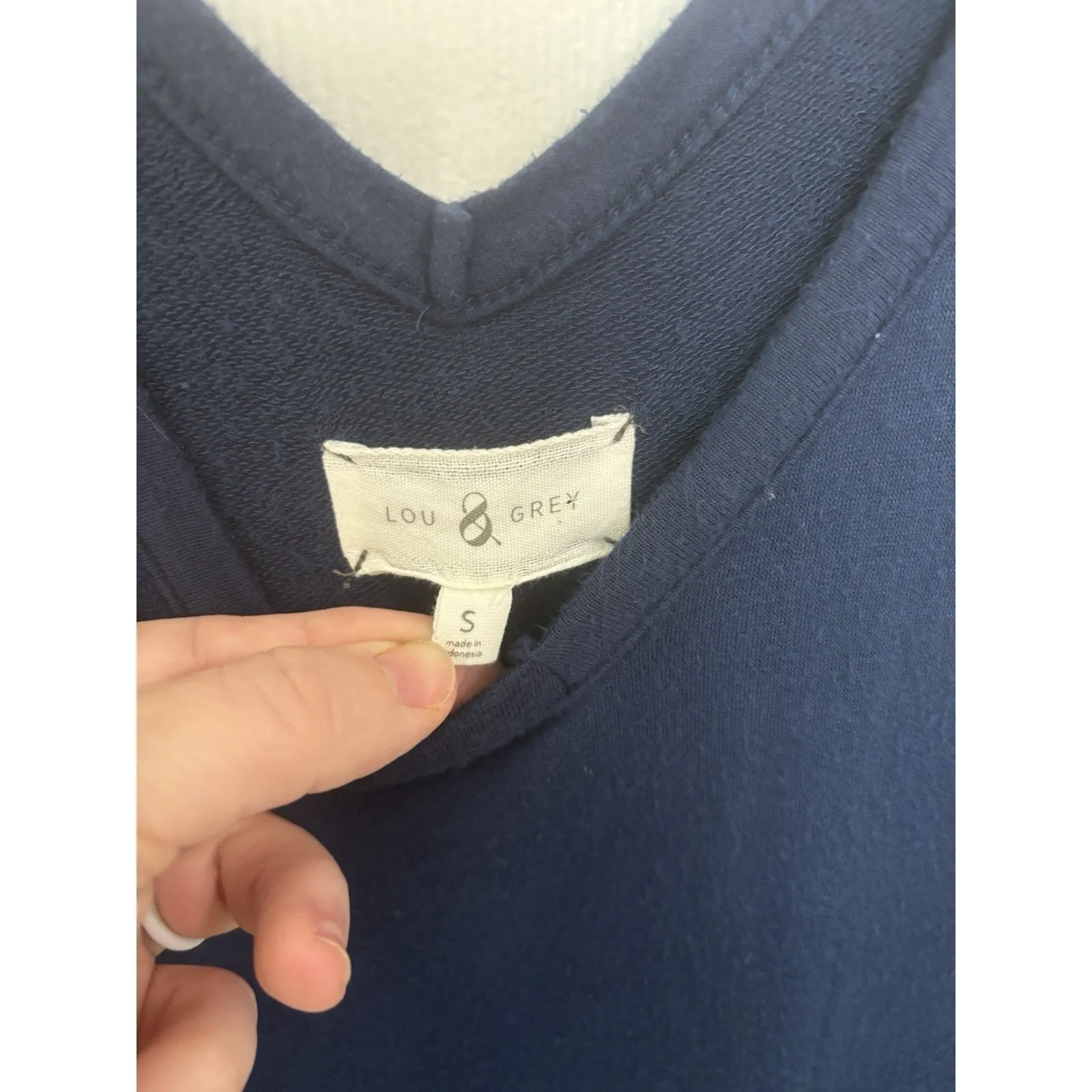 Lou & Grey Navy Blue Sleeveless Maxi Dress Jersey Knit Size Small Casual Beach - Image 4