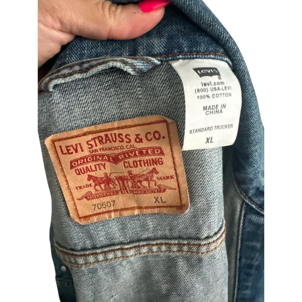 Levi's LEVI STRAUSS Women’s Denim Classic Jacket Size XL - Image 7