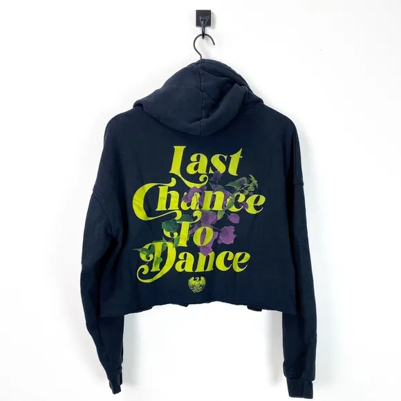 Bella Canvas ADTR A Day To Remember Last Chance To Dance Cropped Hoodie | BLACK | X-Large - Image 2