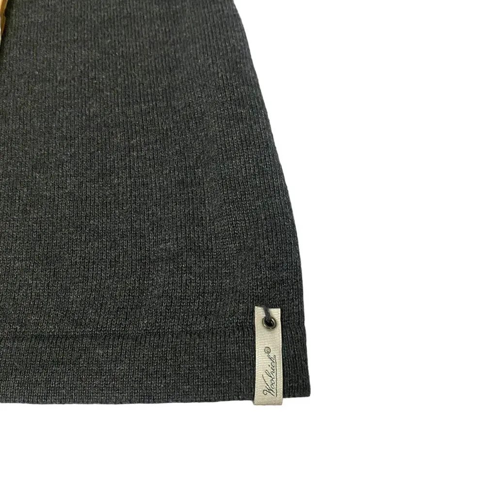 Woolrich Sweater Women’s XL TG Gray Red Fair Aisle Button Henley Cotton Blend - Image 13