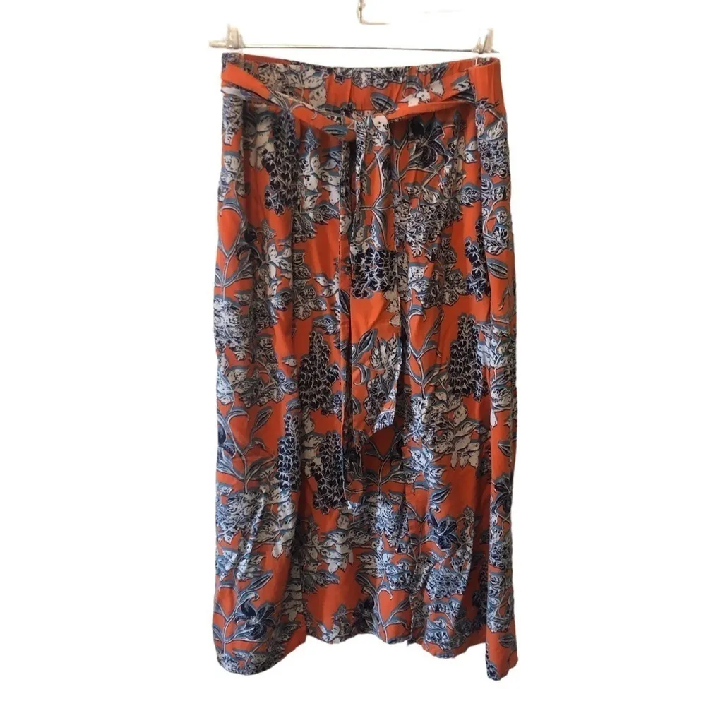 Cabi Style #5250 Calypso Skirt Sz. M Maxi Floral Orange Blue Fall Colors - Image 3