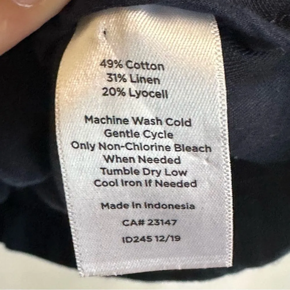 Talbots navy linen blend utility shirt jacket women S - Image 9