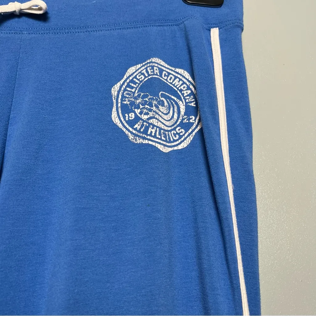 Y2K Hollister Flared Yoga Pants Blue White Low Rise Sweatpants Women’s Size S - Image 5