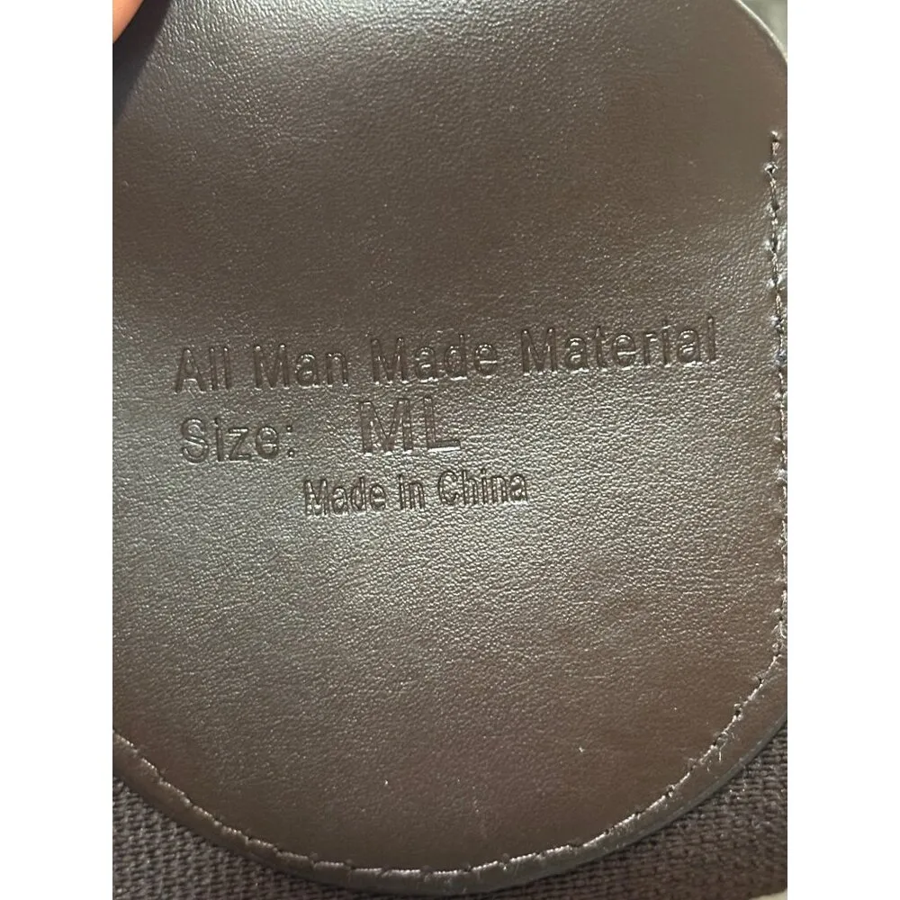 Y2k Braided Brown Waist Belt With Faux Leather Design & Snap Closure M/L Size - Image 3