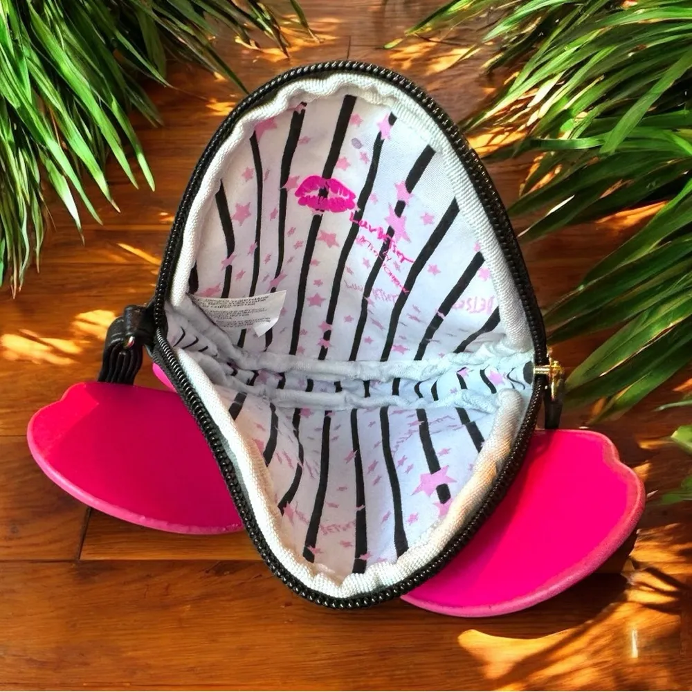 BETSEY JOHNSON Butterfly Wristlet - Pink & Rainbow Applique - Image 5