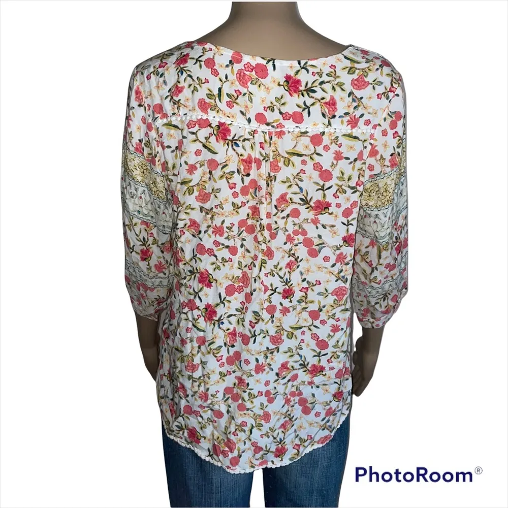 Jaase  floral high low hem blouse - Image 4