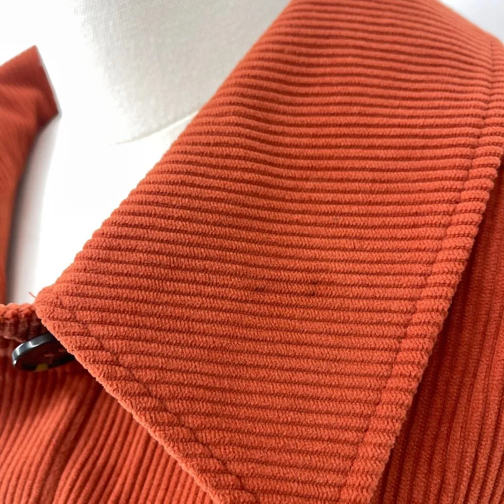 Avec Les Filles Relaxed Corduroy Shacket Oversized Burnt Orange Rust Size Large - Image 8