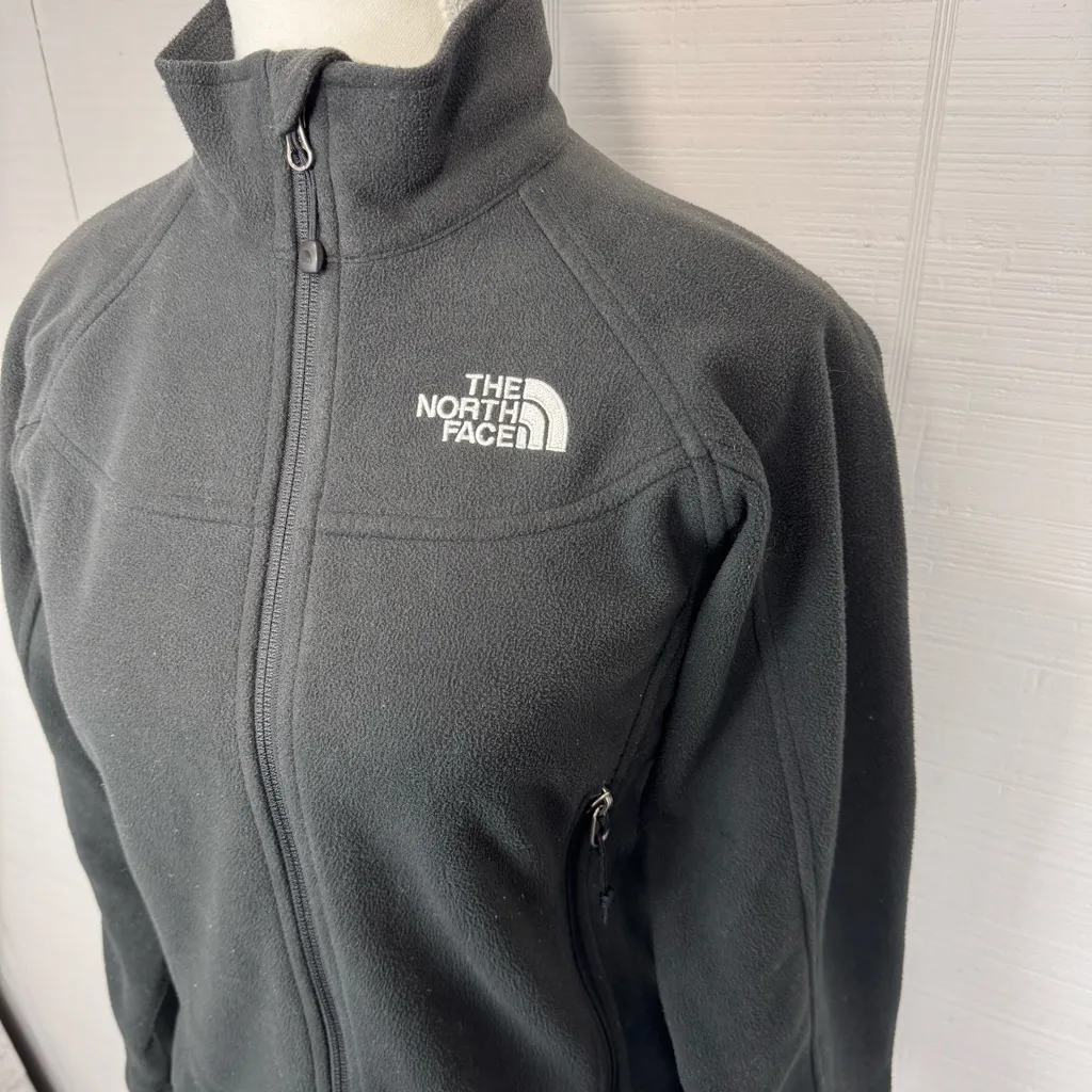 The North Face Windwall Black Fleece Zip Up Jacket Mockneck Softshell Pockets XS - Image 3