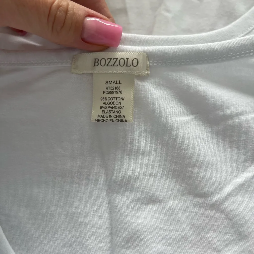 NWOT BOZZOLO SET OF 2 WHITE BODYSUITS S - Image 7