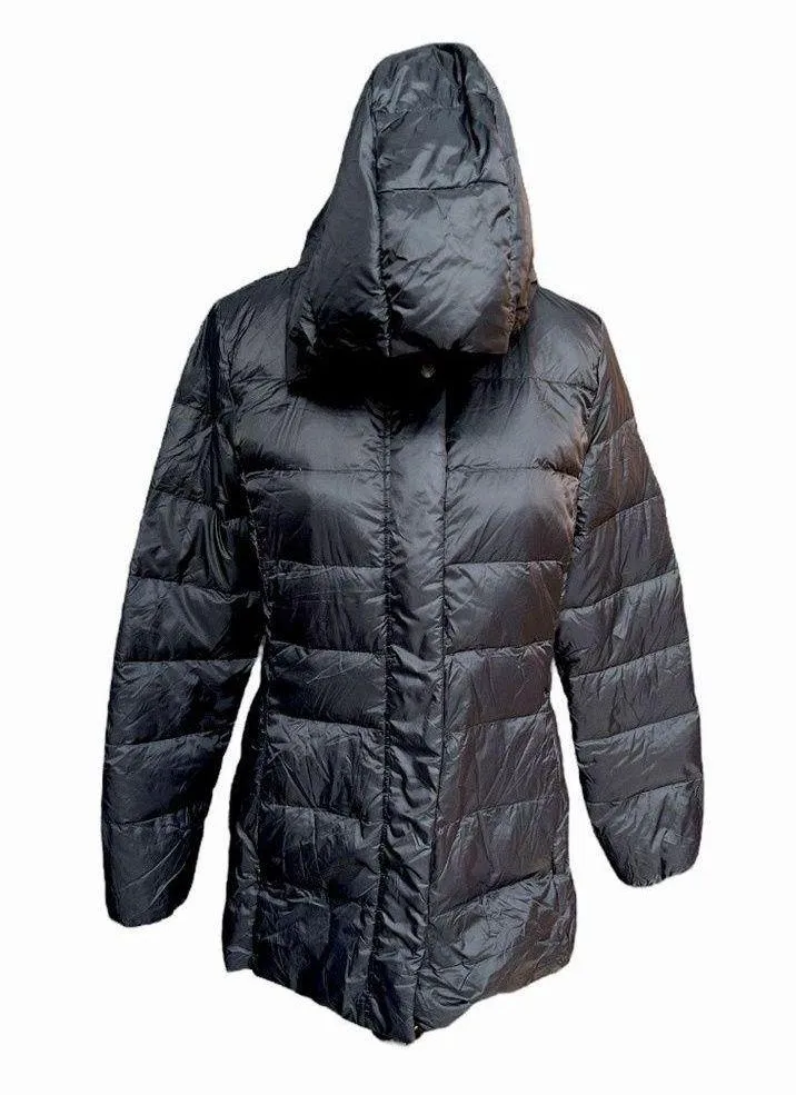 Cole Haan Lightweight Down Hooded Jacket Black Size Medium - Image 7