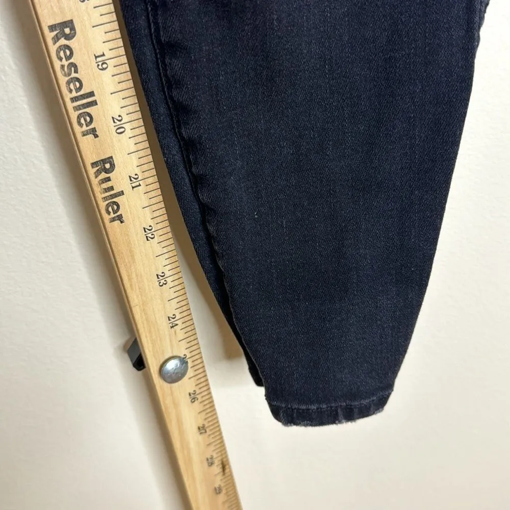 Current Elliot ladies dark black denim bling pockets skinny jeans size 28 - Image 7