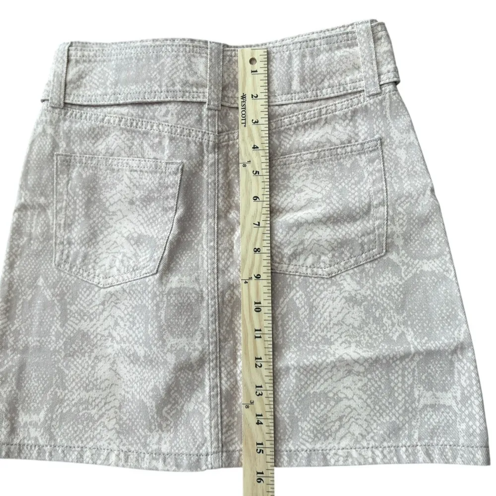 Topshop‎ Women's Size 4 Beige Animal Print Belted Mini Skirt - Image 11