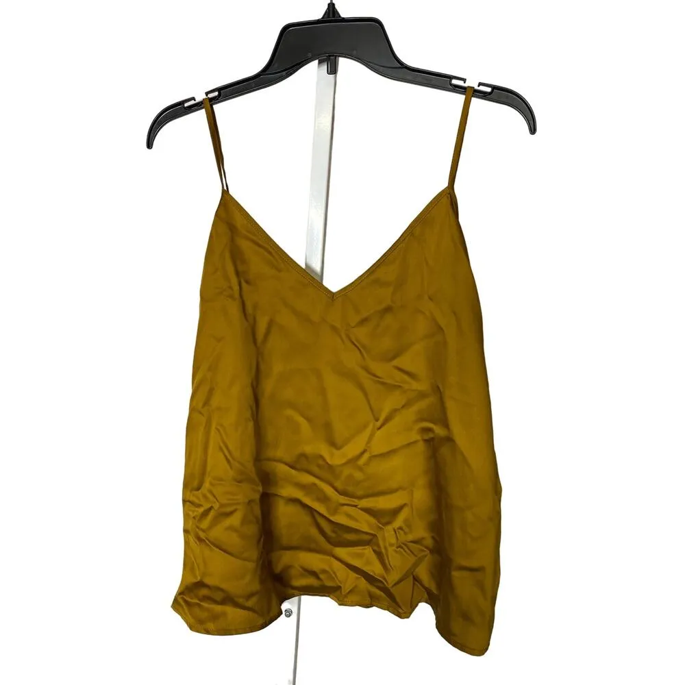 Ettitude Women's Size Large Strappy Camisole Chamomile V Neck Loungewear NIB Gold - Image 2