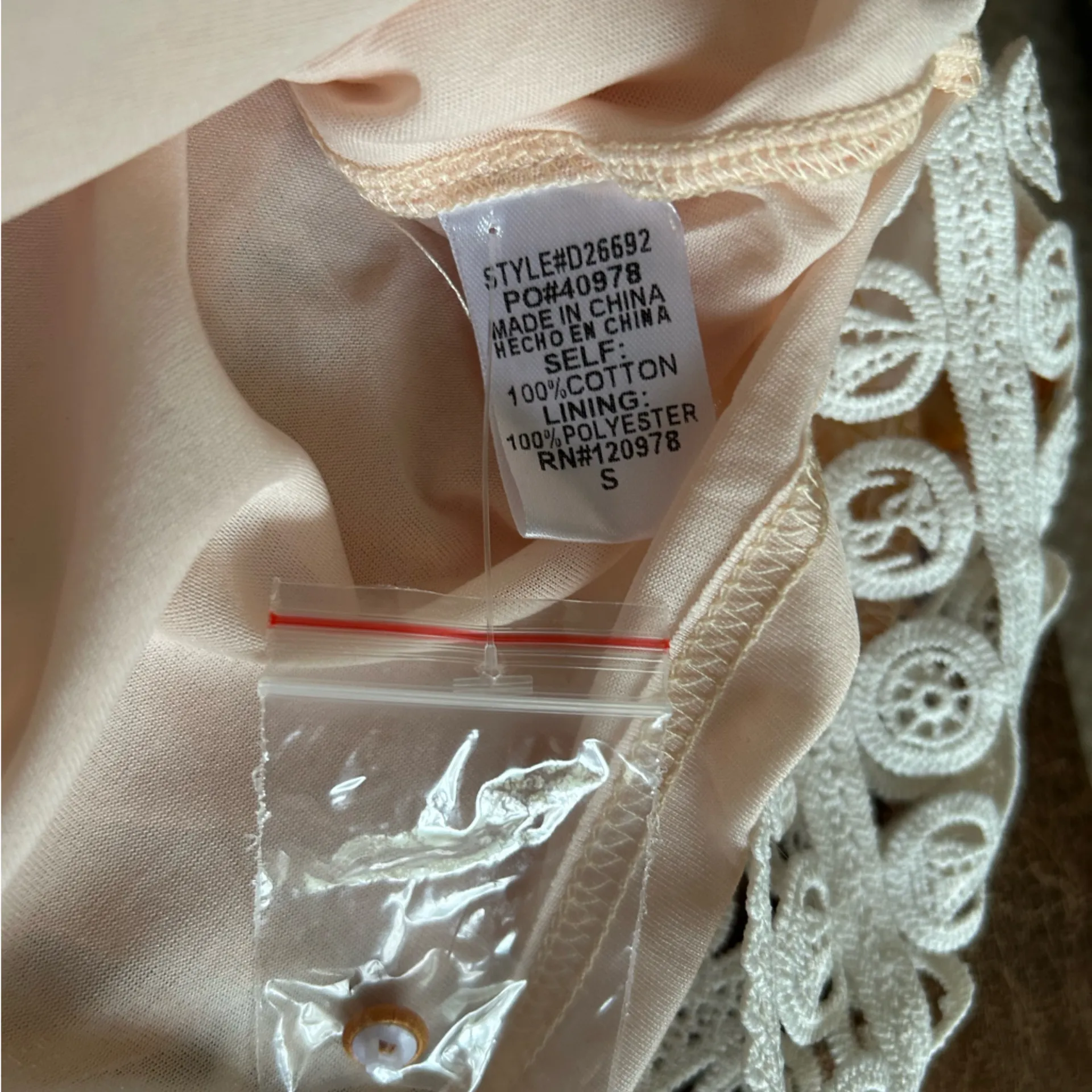 Entro  Floral Cotton Mini Puff Sleeve Dress with Nautical Lace Detail - Image 6