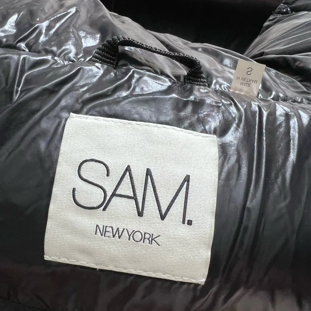 SAM. Freestyle Down Black Puffer Jacket Size S - Image 6