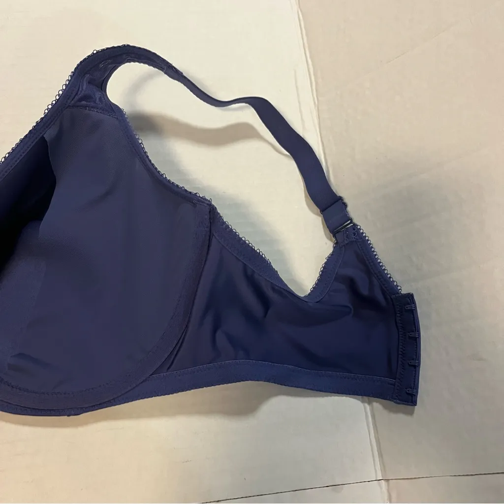 Wacoal Basic Beauty Spacer Underwire T-Shirt Bra in Navy Blue Sz 38DDD (38F) GUC - Image 9