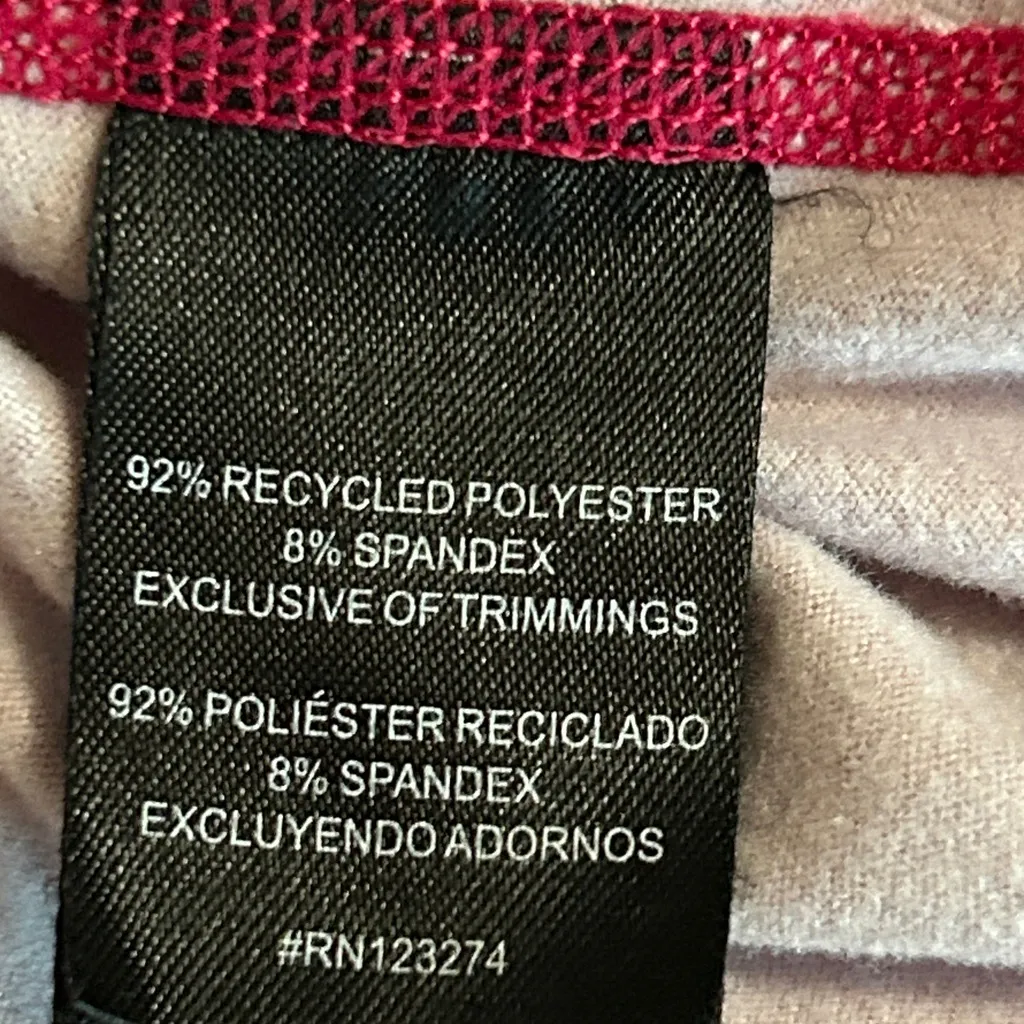 Paradox 1/4 Zip Pullover Top Women's Pink Long Sleeve Activewear Size Large Red - Image 7