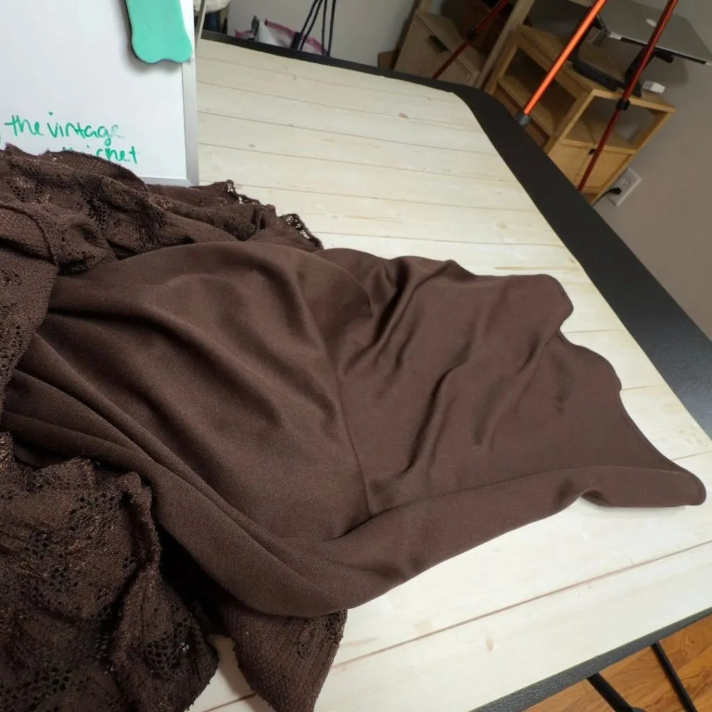 Brown Lace Handkerchief Dress Rabbit Rabbit Rabbit Lined Size 10 Fairy - Image 9