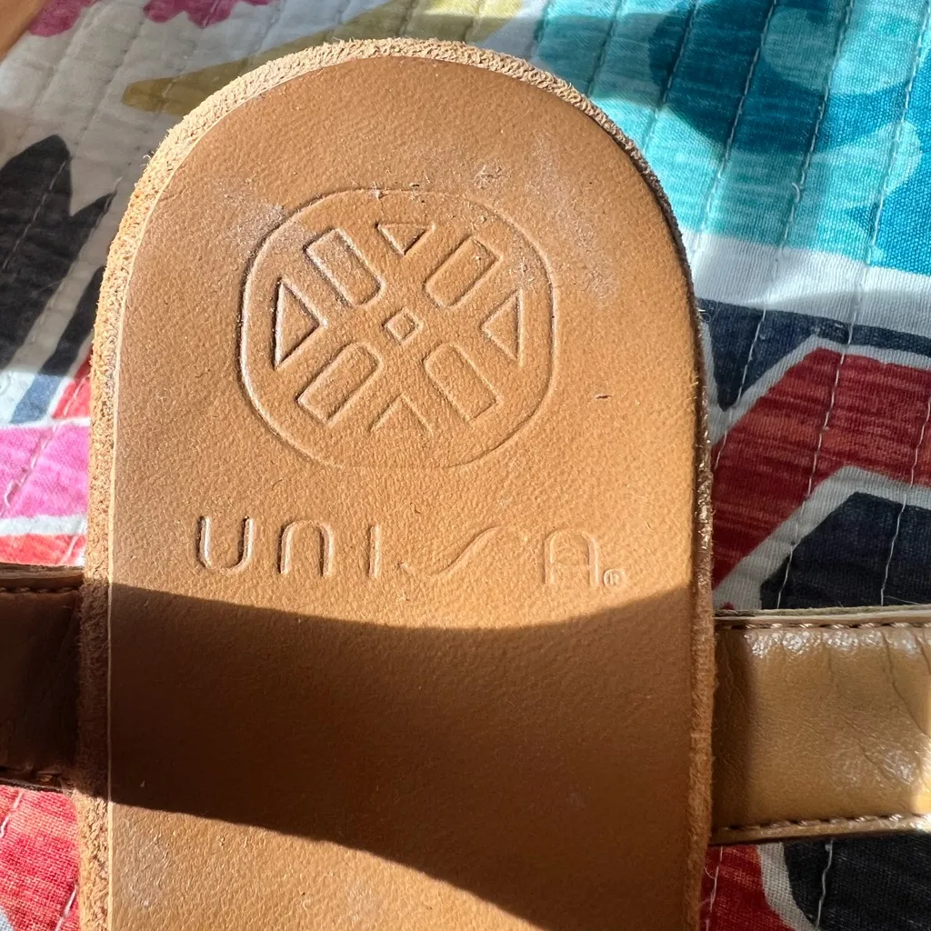 Unisa Woman’s Platform Olive Green Suede Sandals Size: EU 37 US 7 Made in Spain - Image 7