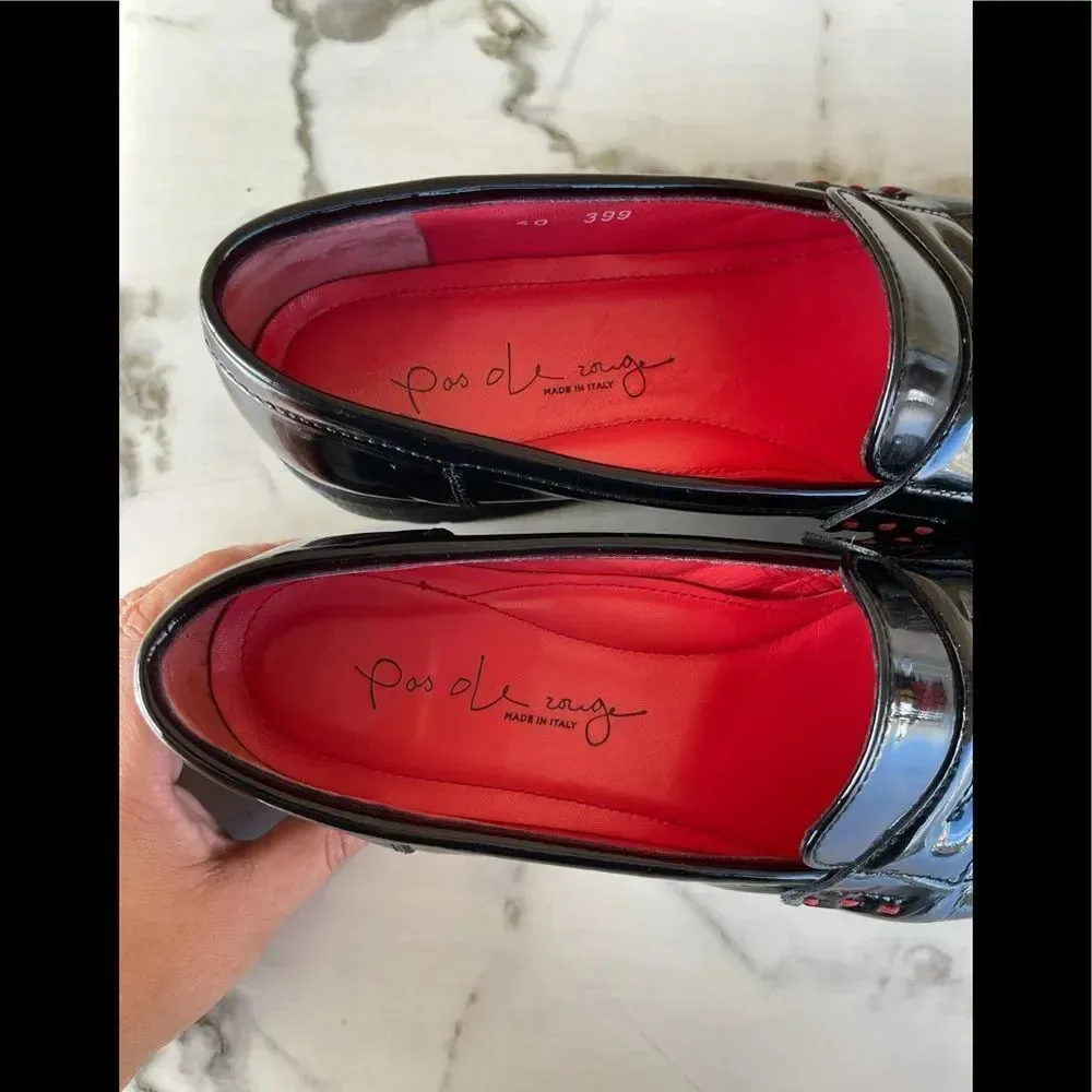 Pas de rouge slipper MARTA LACK NERO 40 Black Size 9.5 - Image 5