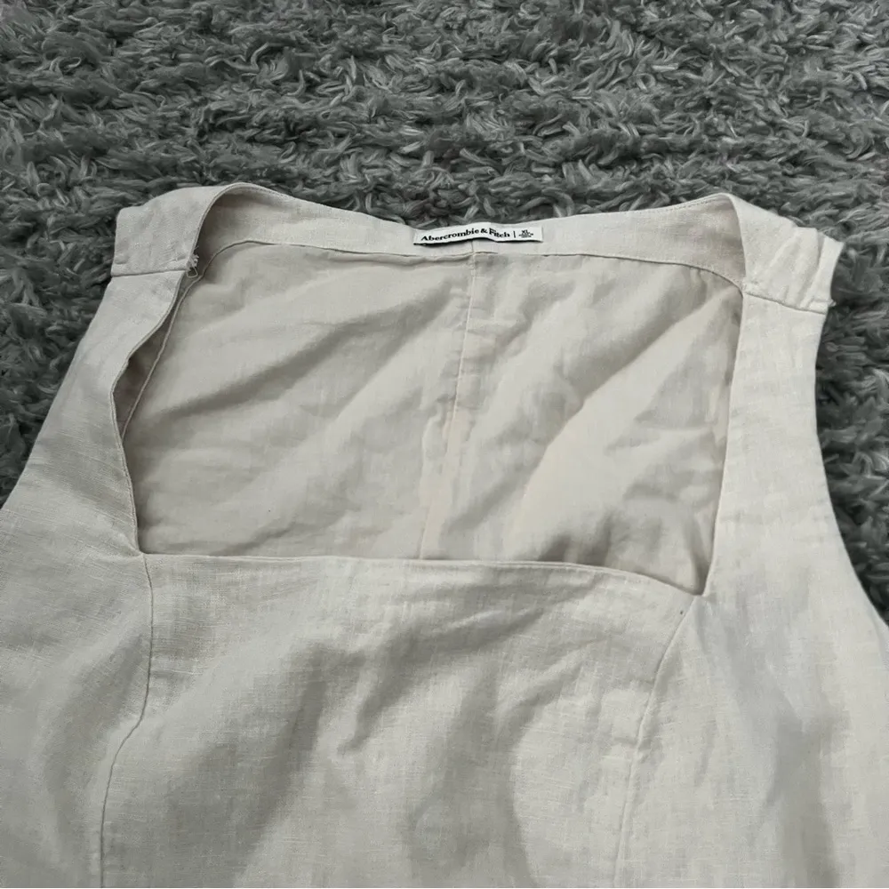 Linen-Blend Wide Strap Mini Dress Size XL - Image 6