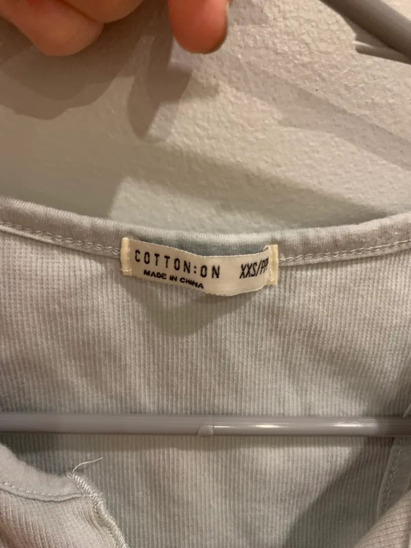 Cotton On Light Blue Crop Top - Image 3