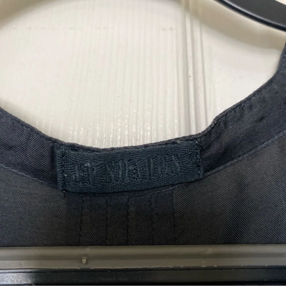 CP SHADES Gray Pintucked Pleated Roll Tab Sleeves Tunic Dress Size XS - Image 4