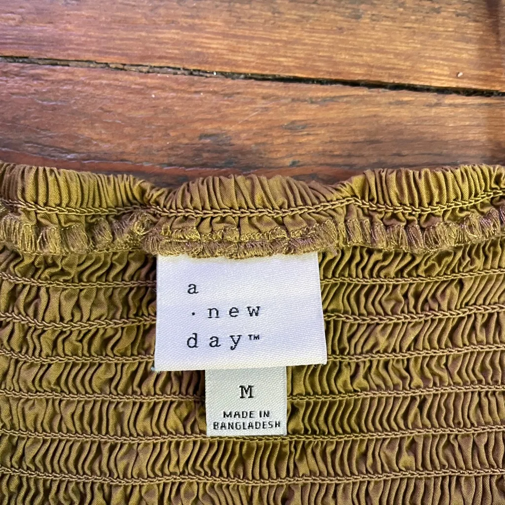 A New Day Tie Front Midi Sunday Cotton Dress - Sz Med 💚🎀 - Image 11