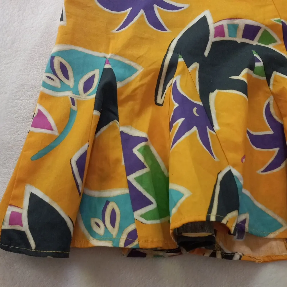 Zara Ruffled Island Geometric Print Yellow Multicolored Shorts NWT - Image 6