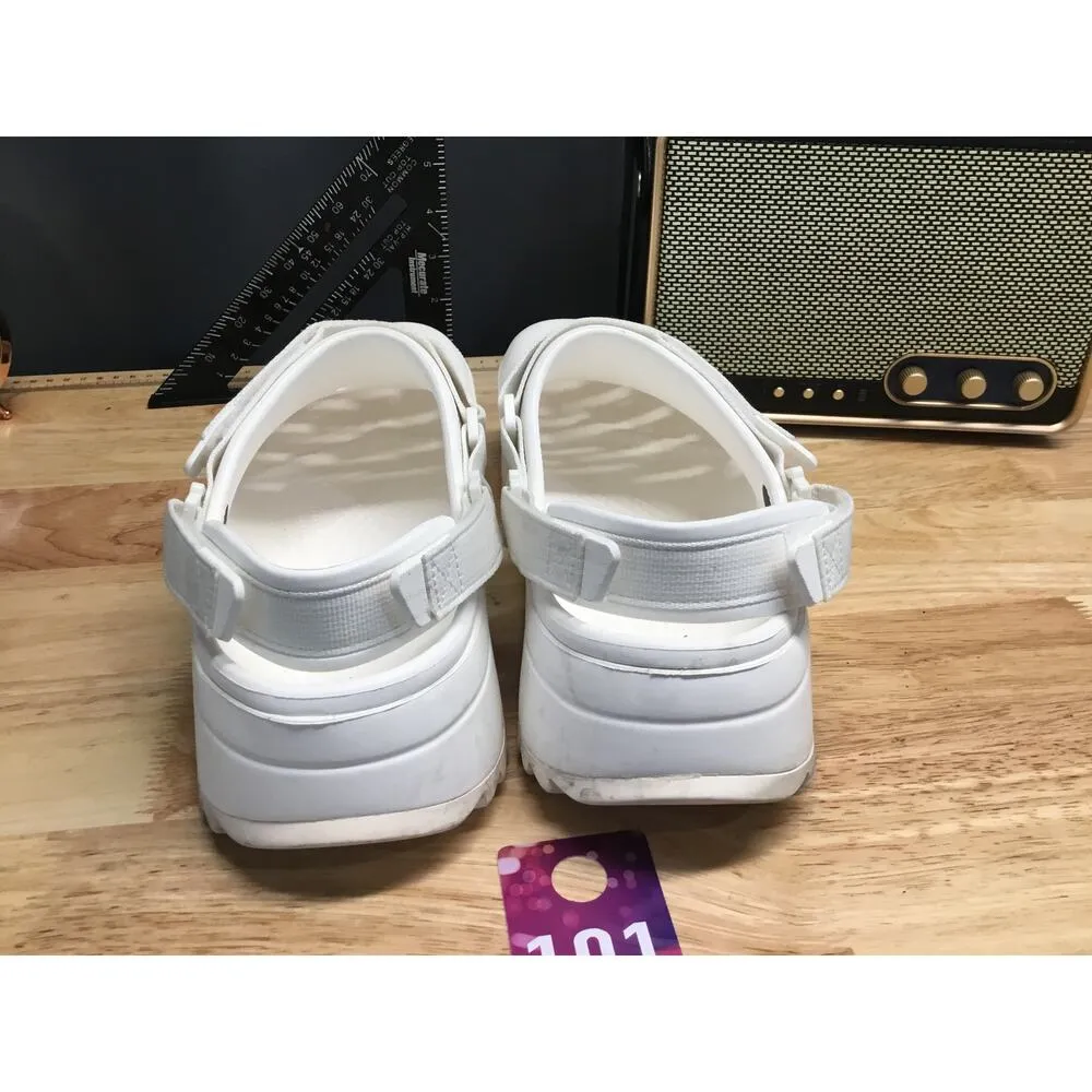 Crocs Classic Hiker Clogs Women's 11 White Buckle Strap Outdoor Comfort Shoes - Image 3