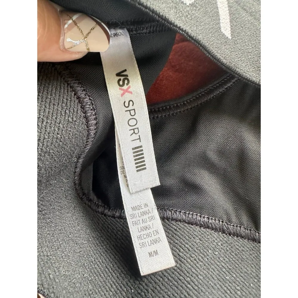 Victoria's Secret VSX The Player Signature Logo Black Racerback Sports Bra M - Image 5