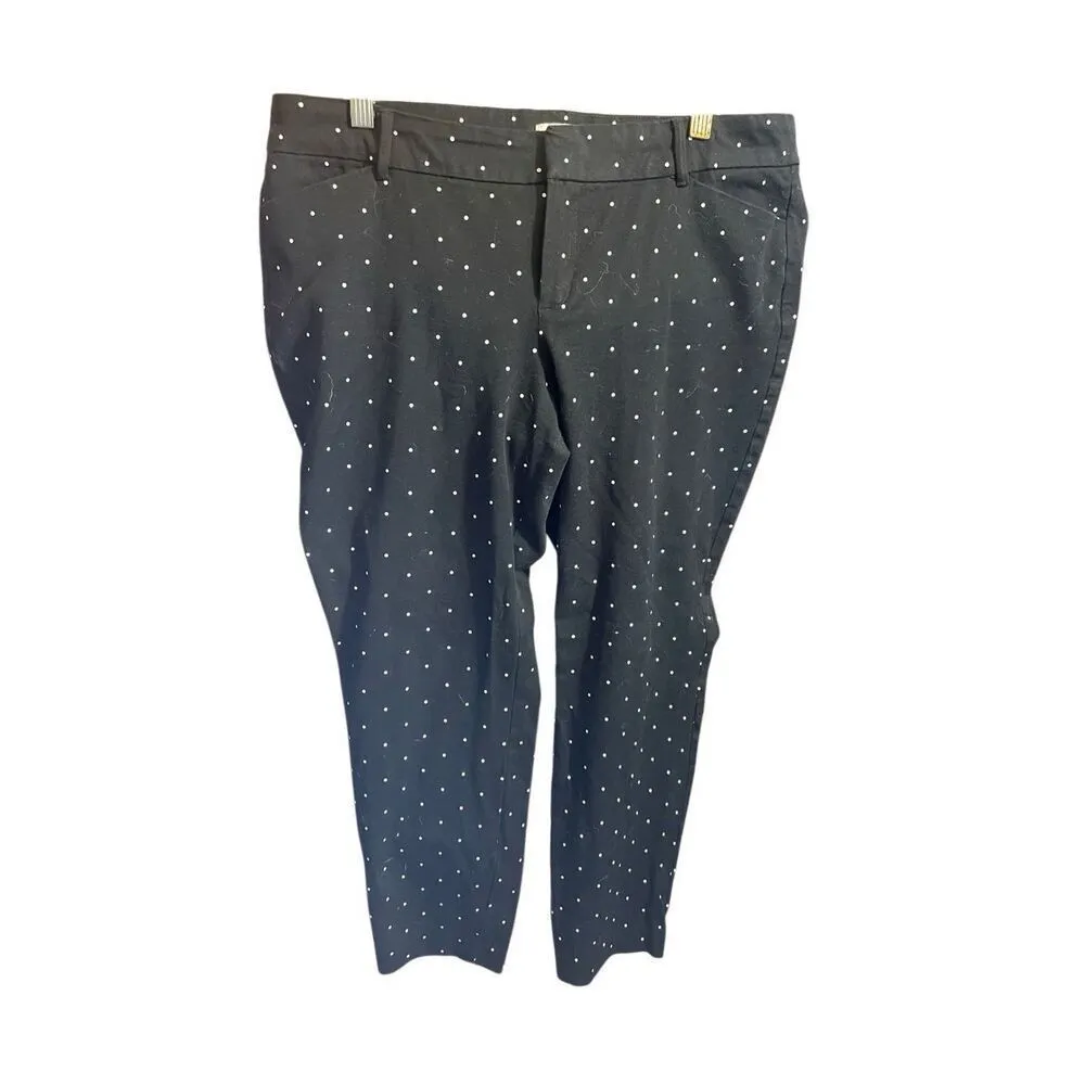 Old Navy Pixie Black & White Polka Dot Pants Size 14 Regular - Image 2