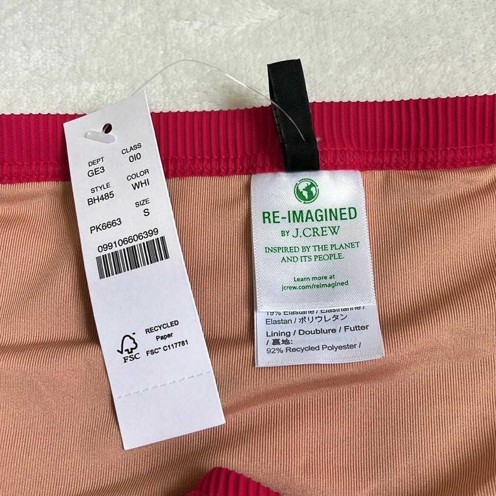 J. Crew Women’s Ribbed Full Coverage Low Rise Bikini Bottom Size Small - Image 4