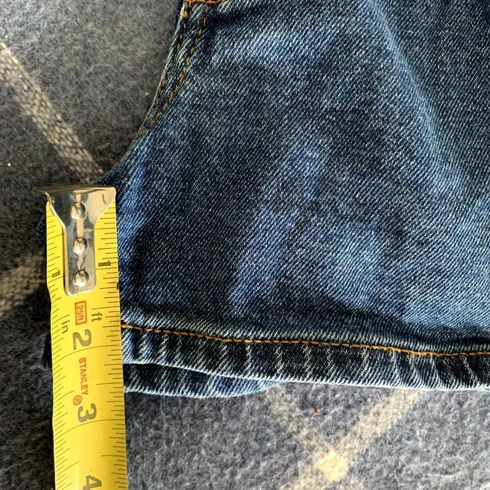 WILD FABLE Women's 90S‎ Highest Rise Yoke Front Jean Shorts Medium Wash Sz 00 - Image 6