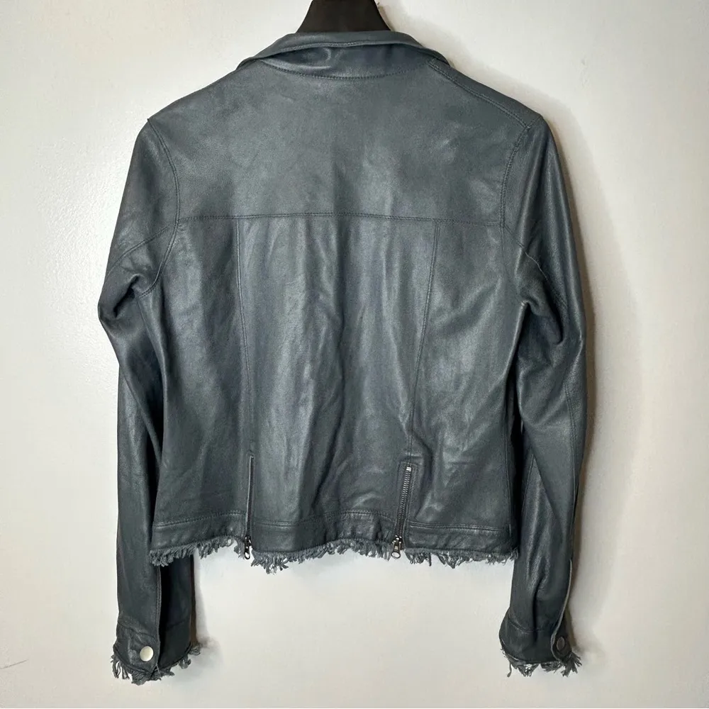 Jakett JKT NYC Alexa Jean Burnished Grey Leather Jacket Size M Gray Size M - Image 6