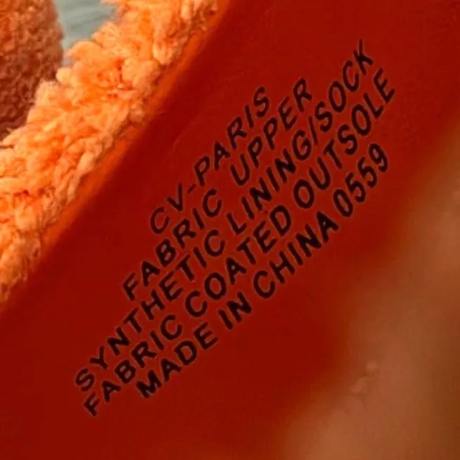 Chelsea & Violet Paris Orange Terry Cloth‎ Bow Heel Sandals Square Toe Size 7.5 - Image 7