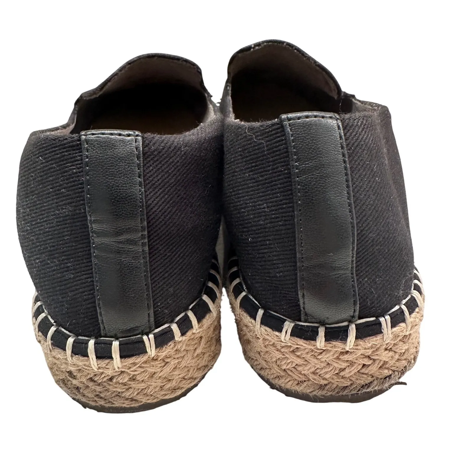 Joie Cara Platform Espadrille Black Canvas Slip On Comfort Shoe Women's Sz 10M - Image 5