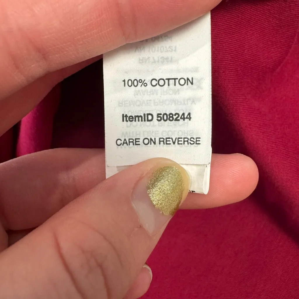 L L Bean dark red short sleeve tee womens 1X plus size O10 - Image 3