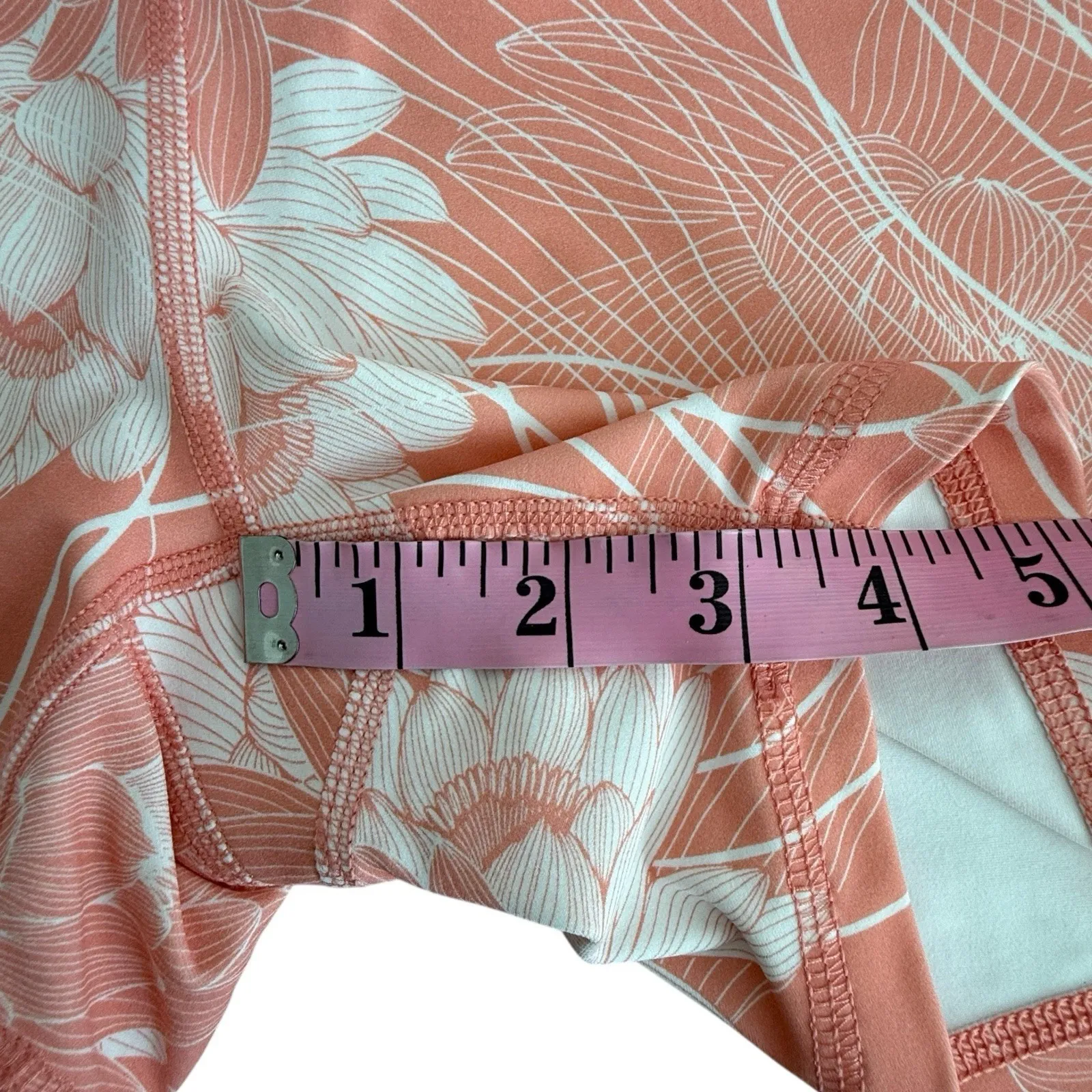 Women's Joy Lab Coral Pink Floral Print High-Rise Bike Shorts‎ 3.5" - Large - Image 7