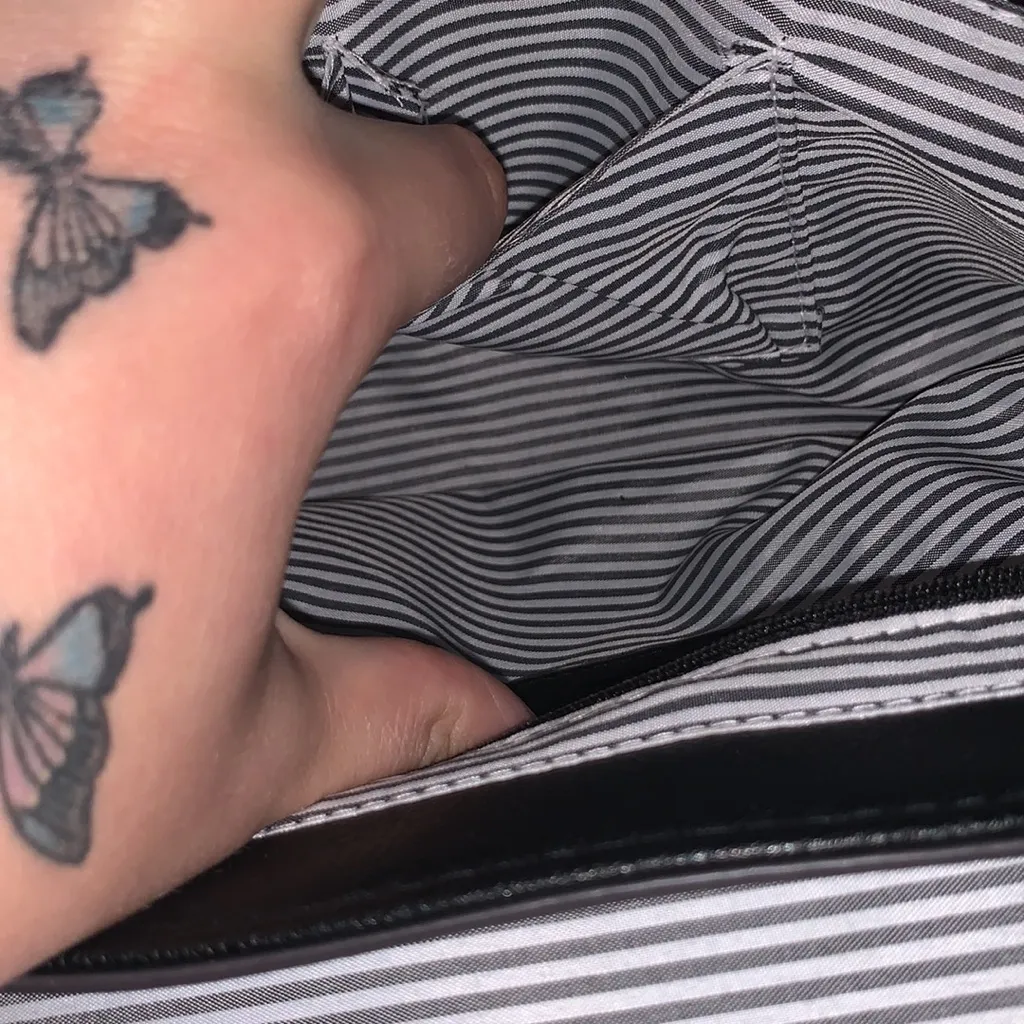 G.H. Bass & Co. Black Mini Purse With Button Closure - Image 6